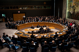 The UN Security Council in session