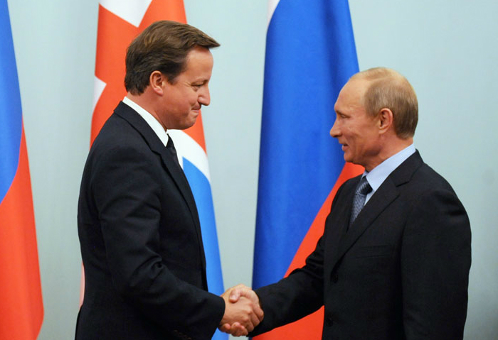 David Cameron meets  Vladimir Putin in Moscow, September 2011. PA copyright (CC 2.0)