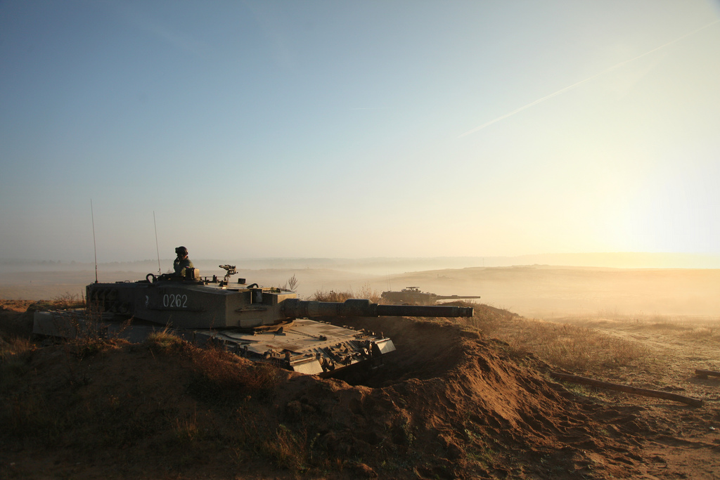 A  Leopard II tank from the Polish Army during  Exercise Steadfast Jazz, a joint training operation for NATO forces, November 2013. Photo: Cpl. Madis Veltman / Estonian army (CC 2.0)