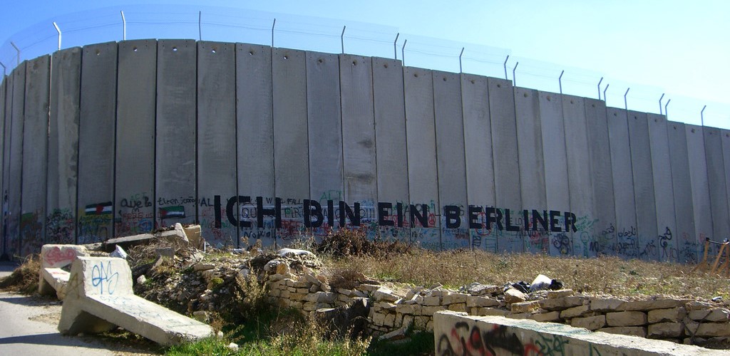 The West Bank barrier near Bethlehem. Photo by Marc Venezia, creative commons license, 2007