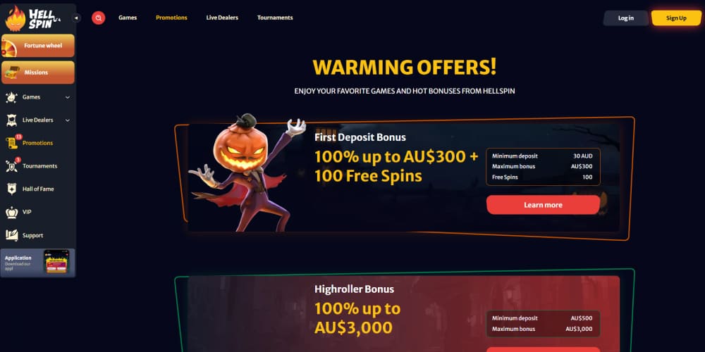 Hellspin Casino promotions