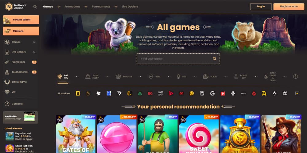 National casino homepage