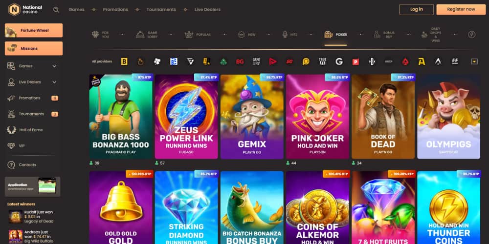 National Casino pokies