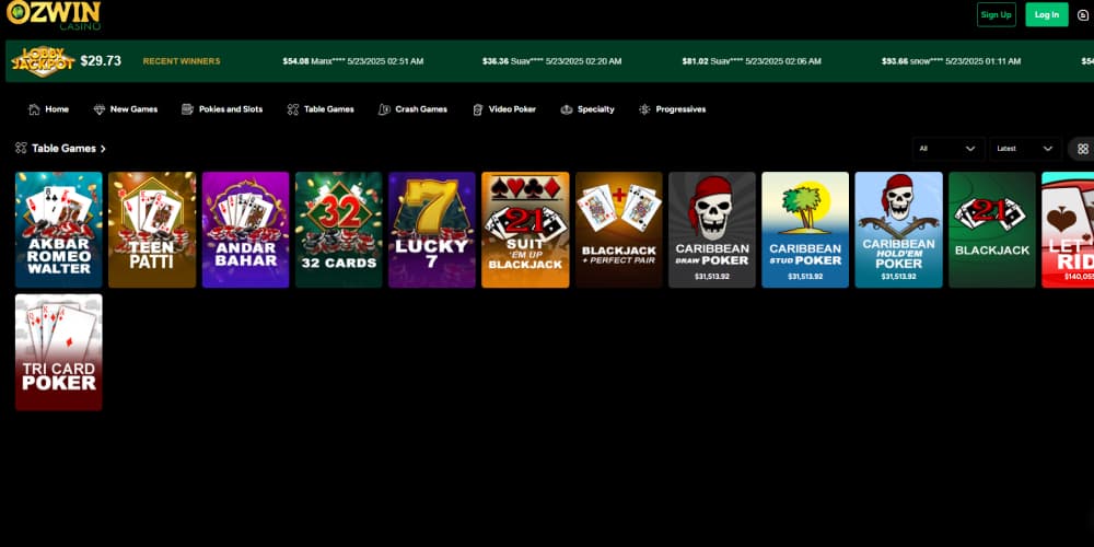 Ozwin Casino Blackjack